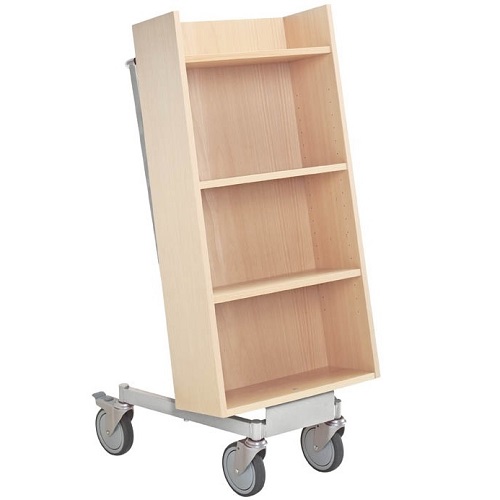 Bücherwagen Halland buche/weißaluminium