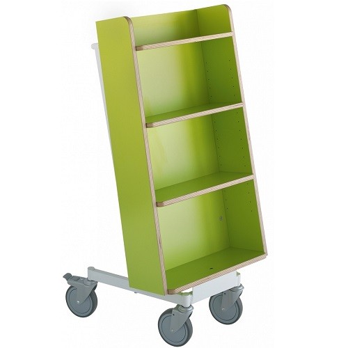 Bücherwagen Halland Plus limone/weiß