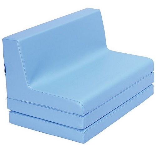 Klappbare Sitzbank blau