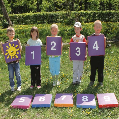 Sitzkissen Ziffernquadrate