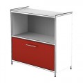 Sidboard Artline Schublade weiß rot