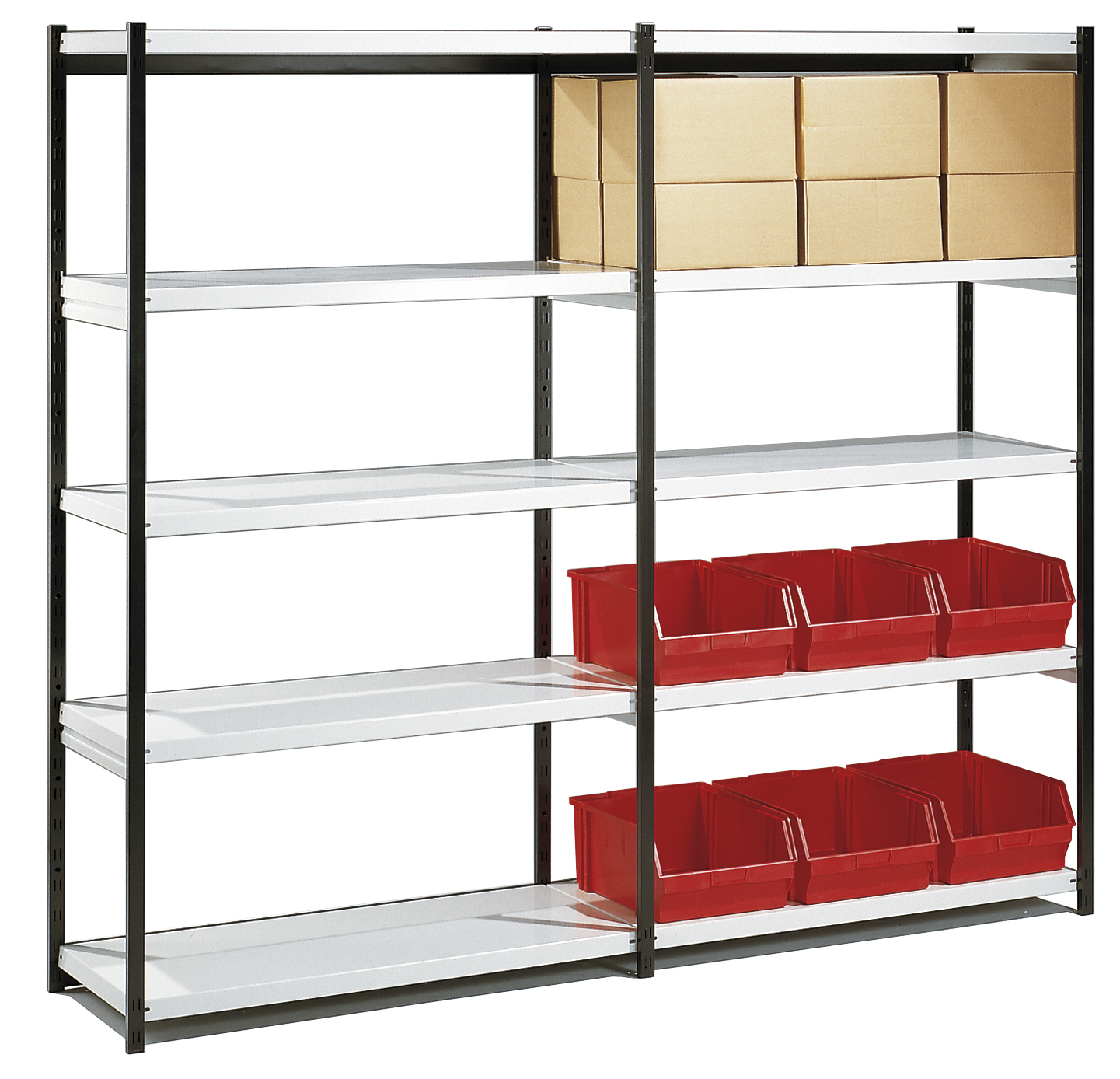 Magazin Regal Stora 100 schwarz/lichtgrau