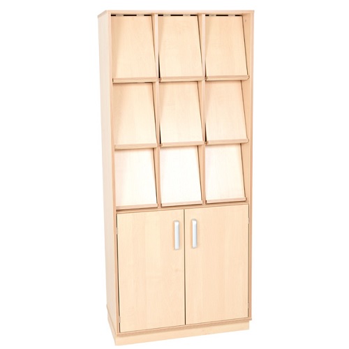 Zeitschriftenregal mit Schrank