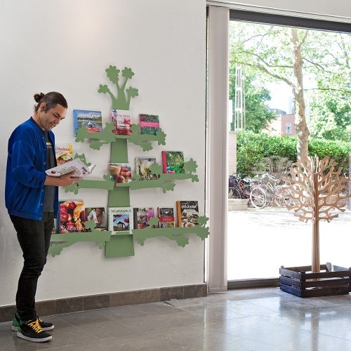 Bücherdisplay Baum grün